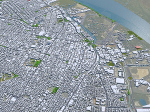 Barranquilla city Atlantico Colombia 25km Modelo 3D