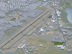 Barranquilla city Atlantico Colombia 25km Modelo 3D