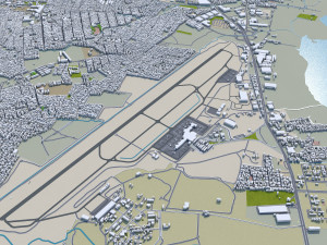 Barranquilla city Atlantico Colombia 25km Modelo 3D