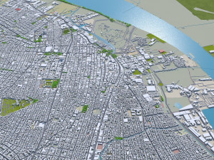 Barranquilla city Atlantico Colombia 25km Modelo 3D
