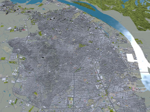 Barranquilla city Atlantico Colombia 25km Modelo 3D