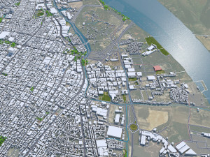 Barranquilla city Atlantico Colombia 25km Modelo 3D