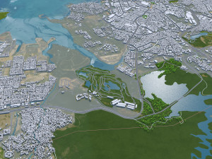 Batam City Riau Islands Indonesia 70km 3D Model