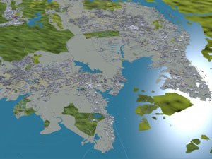 Batam City Riau Islands Indonesia 70km 3D Model