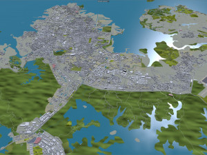 Batam City Riau Islands Indonesia 70km 3D Model