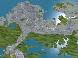 Batam City Riau Islands Indonesia 70km 3D Model