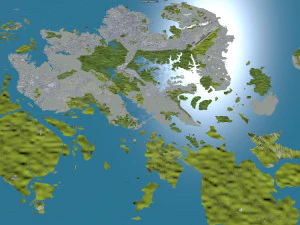 Batam City Riau Islands Indonesia 70km 3D Model