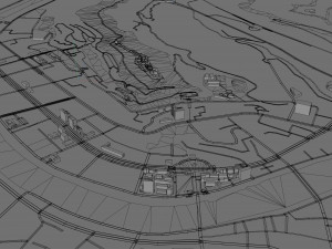 Bazhong city Sichuan China 30km 3D Model
