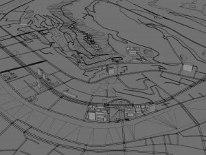Bazhong city Sichuan China 30km 3D Model