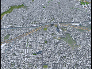 Bekasi city West Java Indonesia 20km 3D Model
