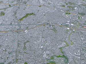 Bekasi city West Java Indonesia 20km 3D Model