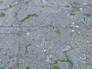 Bekasi city West Java Indonesia 20km 3D Model