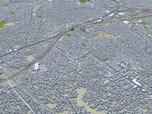 Bekasi city West Java Indonesia 20km 3D Model