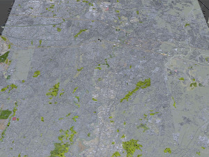 Bekasi city West Java Indonesia 20km 3D Model