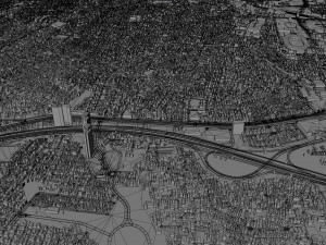 Bekasi city West Java Indonesia 20km 3D Model