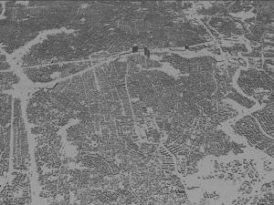 Bekasi city West Java Indonesia 20km 3D Model
