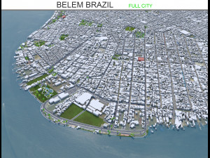 Belem city Brazil 40km Model 3D