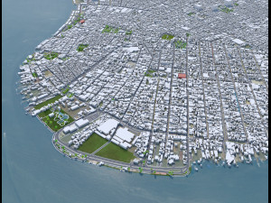 Belem city Brazil 40km Modello 3D