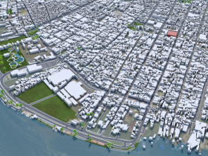 Belem city Brazil 40km Modello 3D