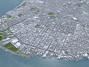 Belem city Brazil 40km Modello 3D
