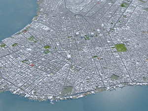 Belem city Brazil 40km Modello 3D