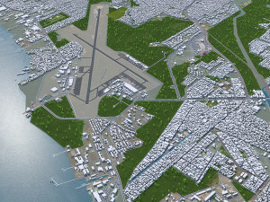 Belem city Brazil 40km Modello 3D