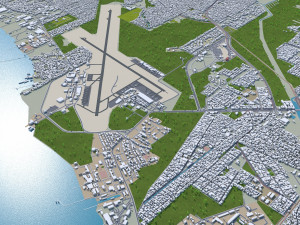 Belem city Brazil 40km Modello 3D