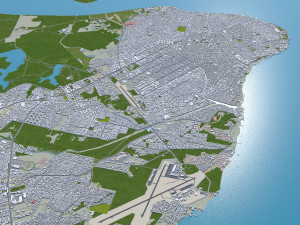 Belem city Brazil 40km Modello 3D