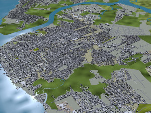 Belem city Brazil 40km Modello 3D