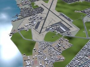 Belem city Brazil 40km Modello 3D