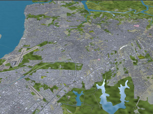 Belem city Brazil 40km Modello 3D