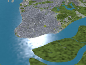Belem city Brazil 40km Modello 3D