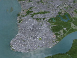 Belem city Brazil 40km Modello 3D