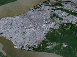Belem city Brazil 40km Modello 3D