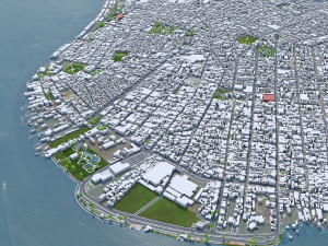 Belem city Brazil 40km Modello 3D