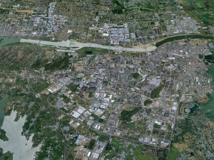 Bengbu city Anhui China 40km Modèle 3D