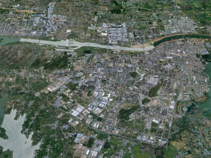 Bengbu city Anhui China 40km 3D Model