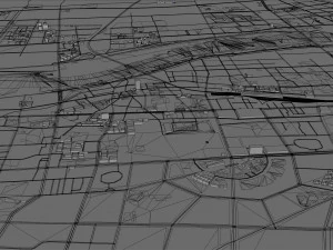 Bengbu city Anhui China 40km 3D Model