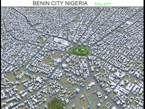 Benin City Nigeria 50km 3D Model