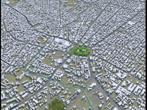 Benin City Nigeria 50km 3D Model