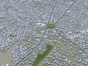 Benin City Nigeria 50km 3D Model