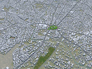 Benin City Nigeria 50km 3D Model