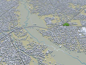 Benin City Nigeria 50km 3D Model
