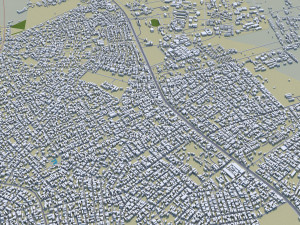 Benin City Nigeria 50km 3D Model
