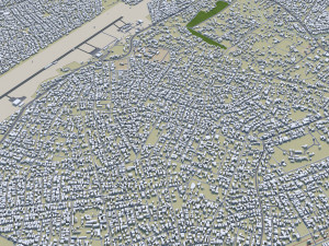 Benin City Nigeria 50km 3D Model