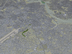 Benin City Nigeria 50km 3D Model
