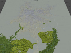 Benin City Nigeria 50km 3D Model