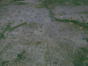 Benin City Nigeria 50km 3D Model