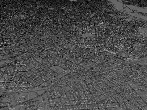 Benin City Nigeria 50km 3D Model