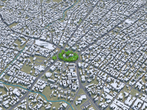 Benin City Nigeria 50km 3D Model